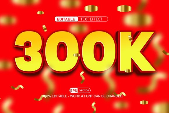300k F0llowers 3D Editable Text Effect: A Creative Tool for Digital Designers