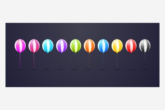 3d Elements Realistic Colorful Balloon: A Versatile Design Solution