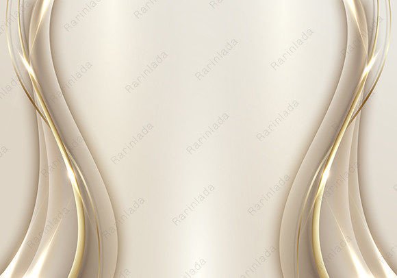 3D Golden Wave Shape Luxury Background for High-End Design Projects