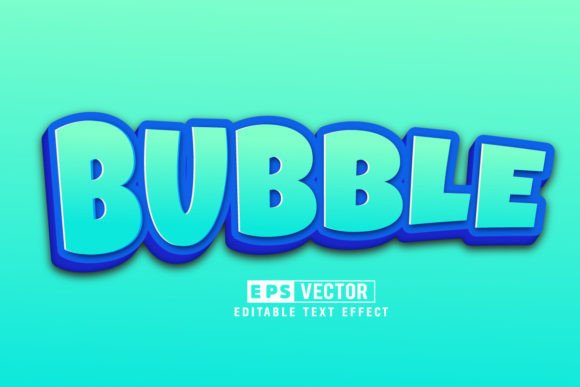 Bubble Text Effect Vector 3D Style: A Versatile Design Solution