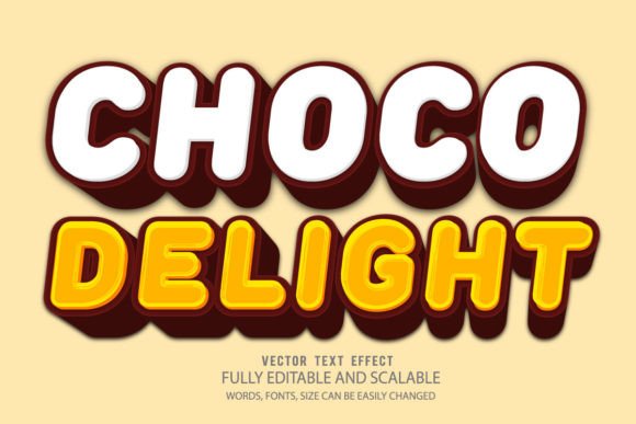 Choco Delight 3D Editable Text Effect