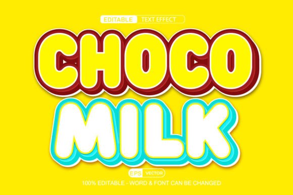 Choco Milk 3d Editable Text Effect: A Versatile Design Solution for Creative Projects