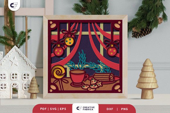 Christmas Dish by the Window 3D SVG: A Creative Holiday Project