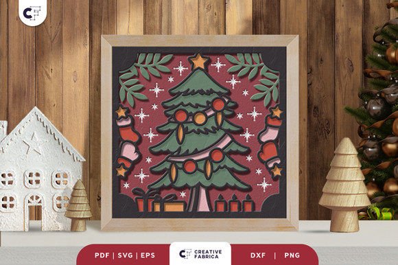 Christmas Tree 3D Shadow Box: A Creative and Versatile Craft Project