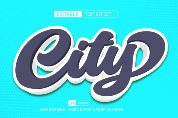 City 3D Editable Text Effect Vector: A Versatile Design Tool for Creative Professionals