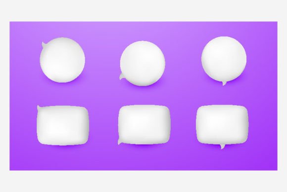 Cute 3D White Speech Bubble Icon: A Versatile Design for Modern Creatives
