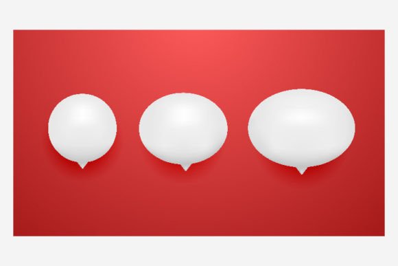 Cute 3D White Speech Bubble Icons for Streamlined Design Workflows