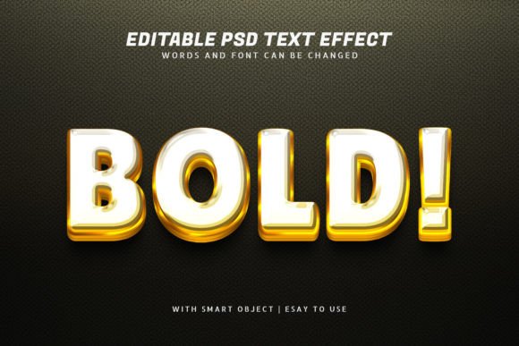 Editable Text Bold 3d Style Effect