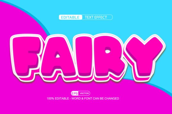 Fairy Editable Text Effect Vector 3d Sty