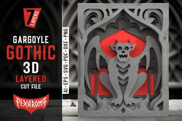 Gargoyle Gothic Shadowbox 3D Layered: A Unique Artistic and Practical Tool