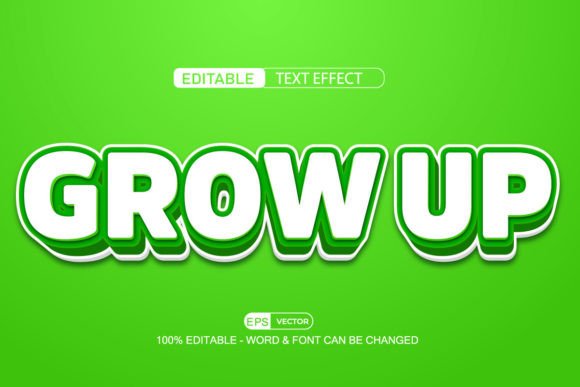 Grow Up Editable Text Effect Vector 3d S: A Powerful Tool for Creative Professionals