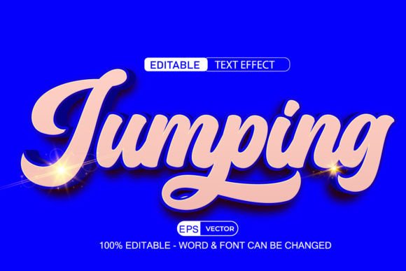 Jumping Editable Text Effect Vector 3d S for Dynamic Design Projects