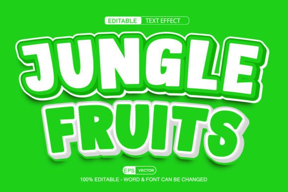 Jungle Fruits 3D Editable Text Effect