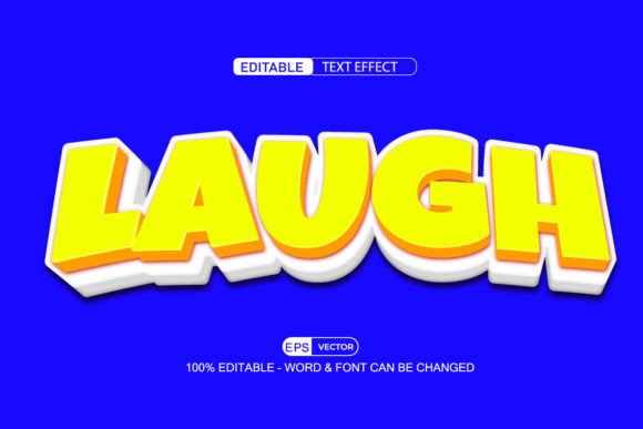 Laugh Editable Text Effect Vector 3d Sty