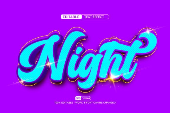 Night Editable Text Effect Vector 3D Sty: A Versatile Tool for Creative Expression