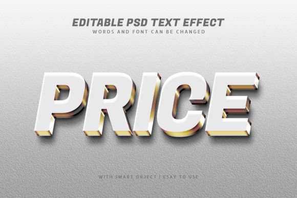 Price 3d Text Effect Editable: A Versatile Tool for Creative Designers