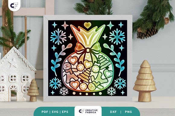Retro Gingerbread 3D Shadow Box