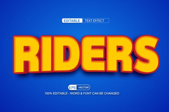 Rider Editable Text Effect Vector 3D Sty: A Versatile Tool for Designers