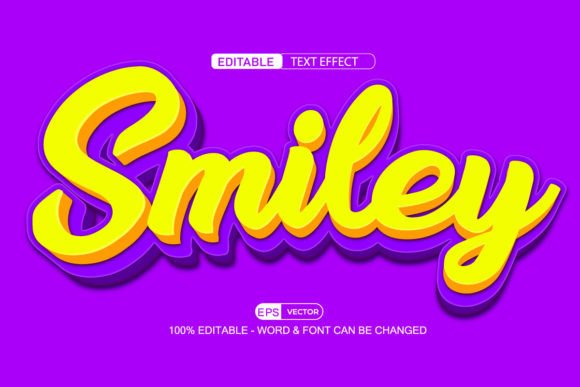 Smiley Editable Text Effect Vector 3D: A Versatile Tool for Designers and Creators