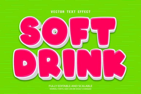 Soft Drink 3D Editable Text Effect Vector: A Versatile Design Tool for Creative Professionals