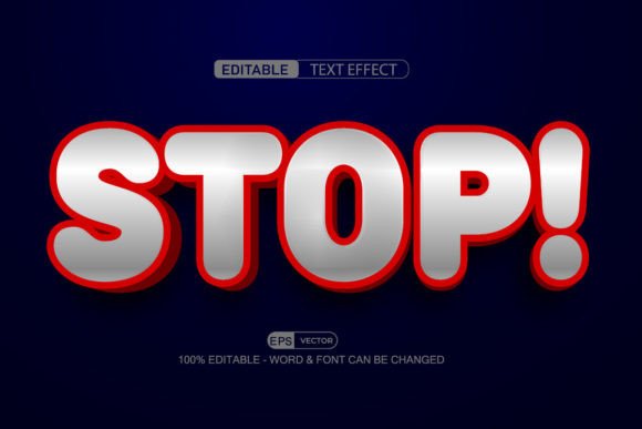 Stop 3d Editable Text Effect Vector: A Versatile Design Tool for Customization and Flexibility