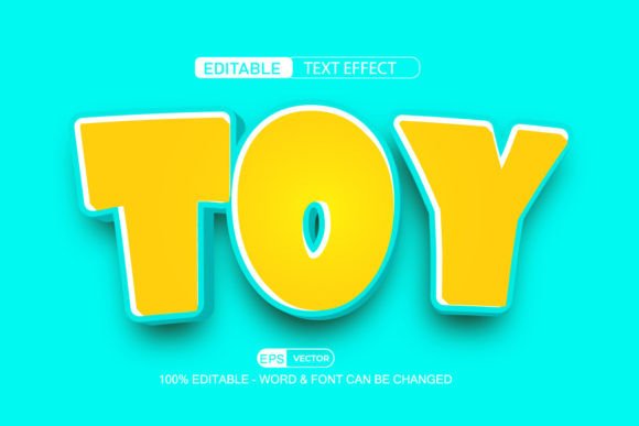 Toy 3d Editable Text Effect Vector