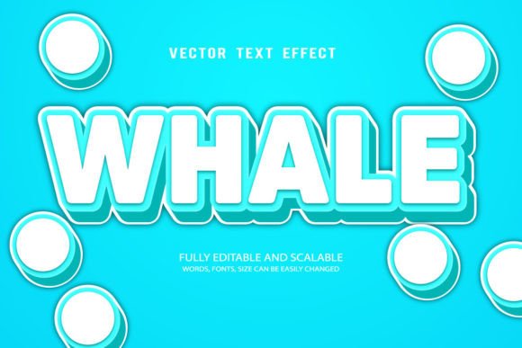 Whale Editable Text Effect Vector 3D Sty: A Powerful Tool for Creative Expression