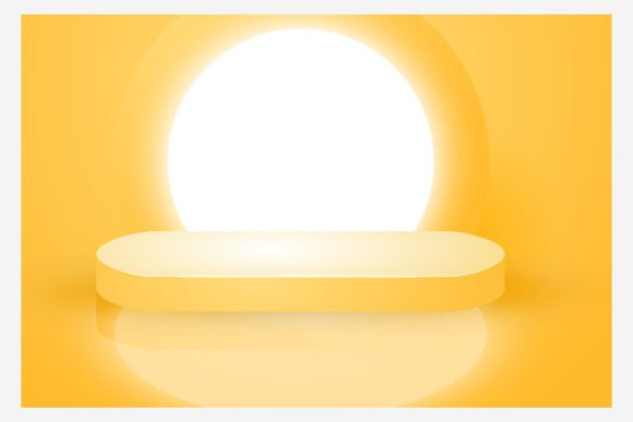 Yellow Podium 3d Abstract Scene: A Versatile Design for Modern Projects