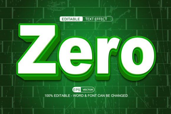 Zero 3d Editable Text Effect Vector: A Versatile Tool for Custom Design